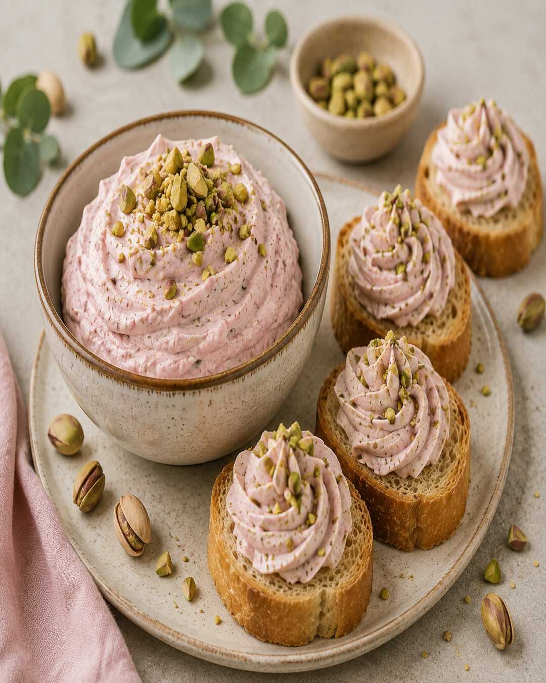 **Mousse de mortadelle aux pistaches : une entrée crémeuse, élégante et irrésistible**.