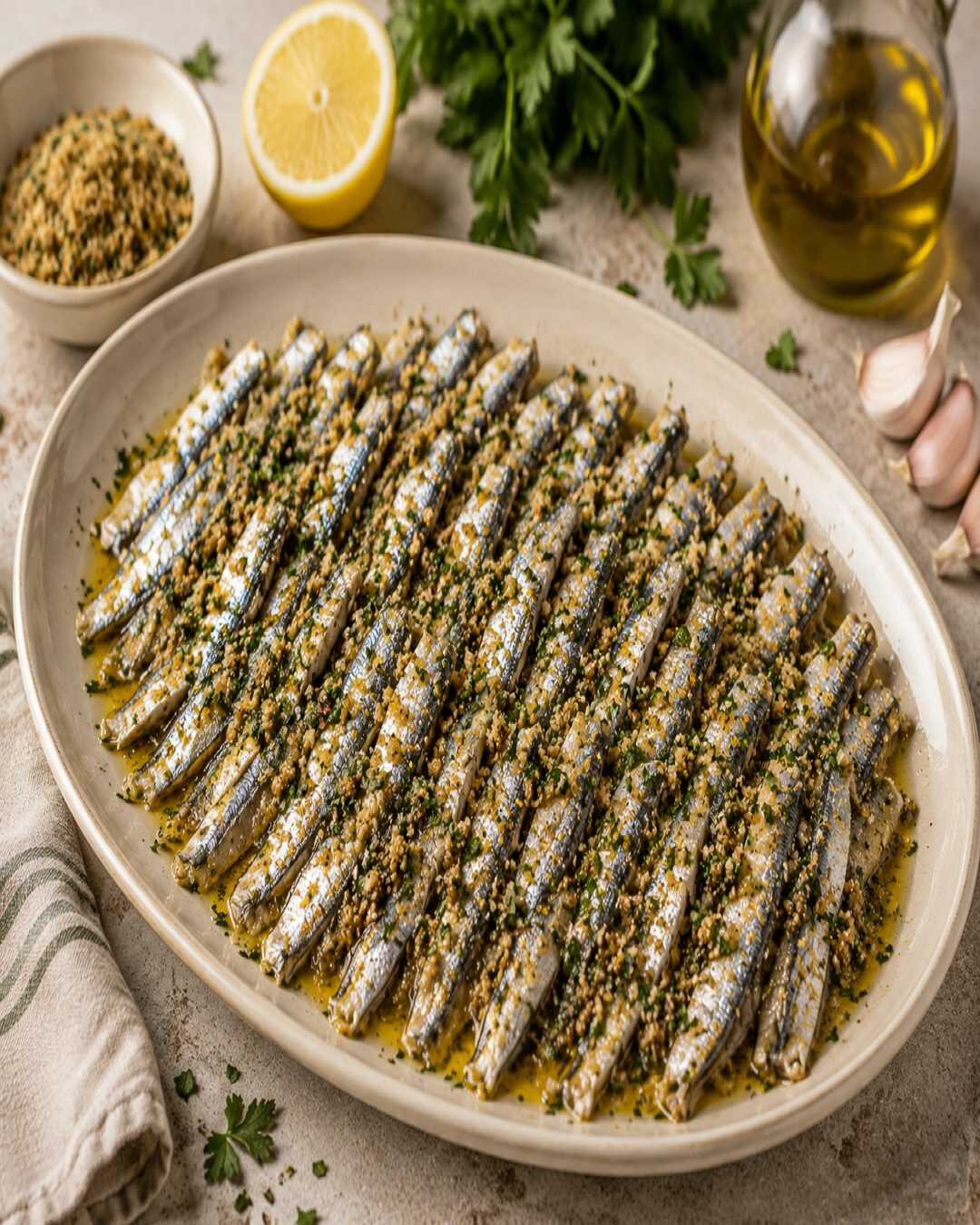 **Anchois froids à l’arraganata – Pouilles**.