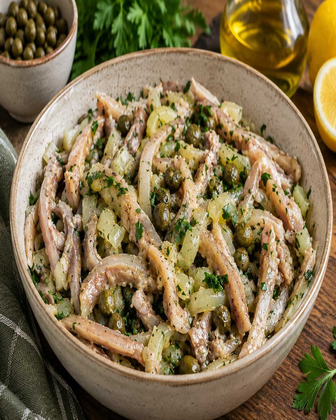 **Salade de nervetti à la milanaise : la recette traditionnelle lombarde**.