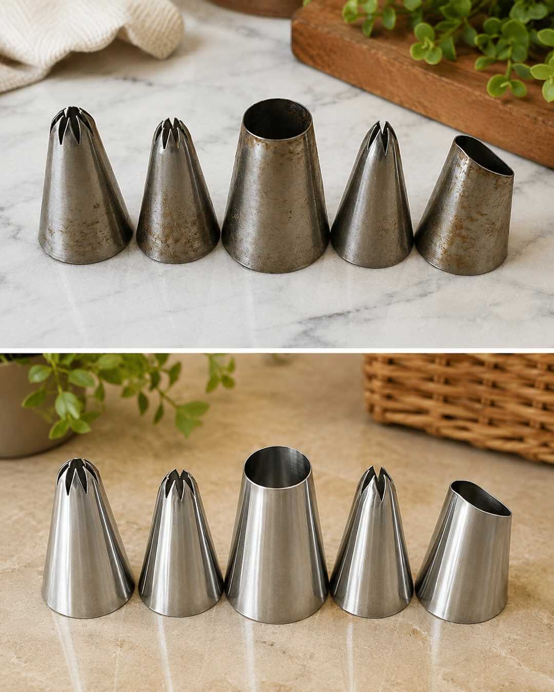 ## Vos douilles de pâtisserie sont ternes et encrassées ? 🧁 Voici l’astuce toute simple pour les nettoyer et leur redonner un aspect comme neuf !