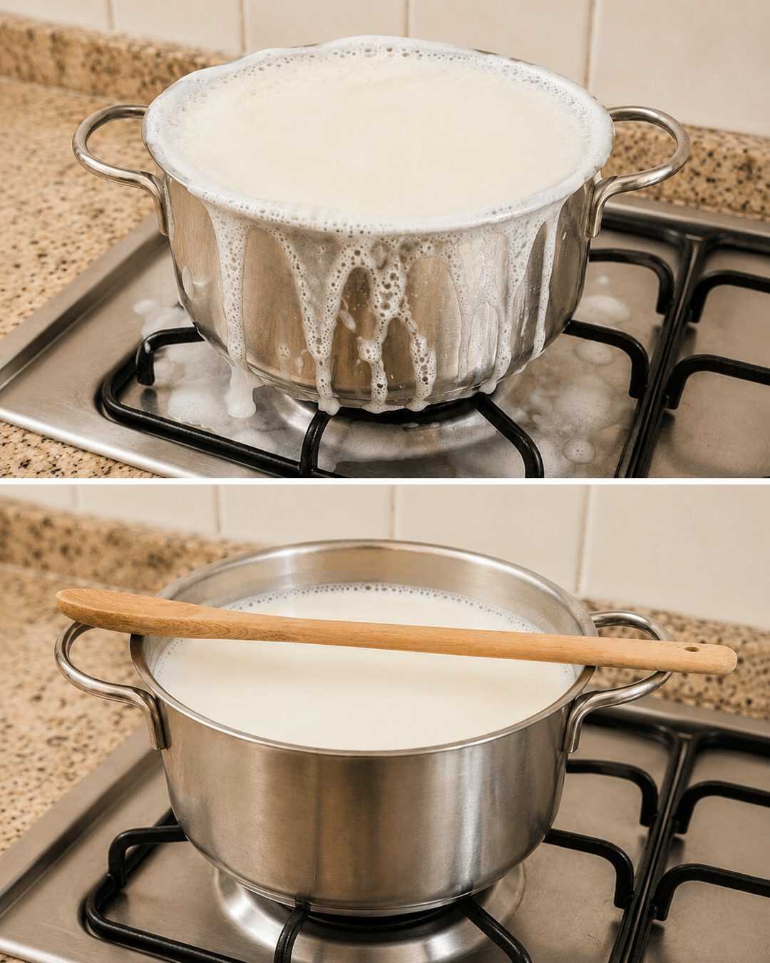 Votre lait déborde dès qu’il commence à bouillir ? Cette vieille astuce de grand-mère peut l’empêcher de déborder
