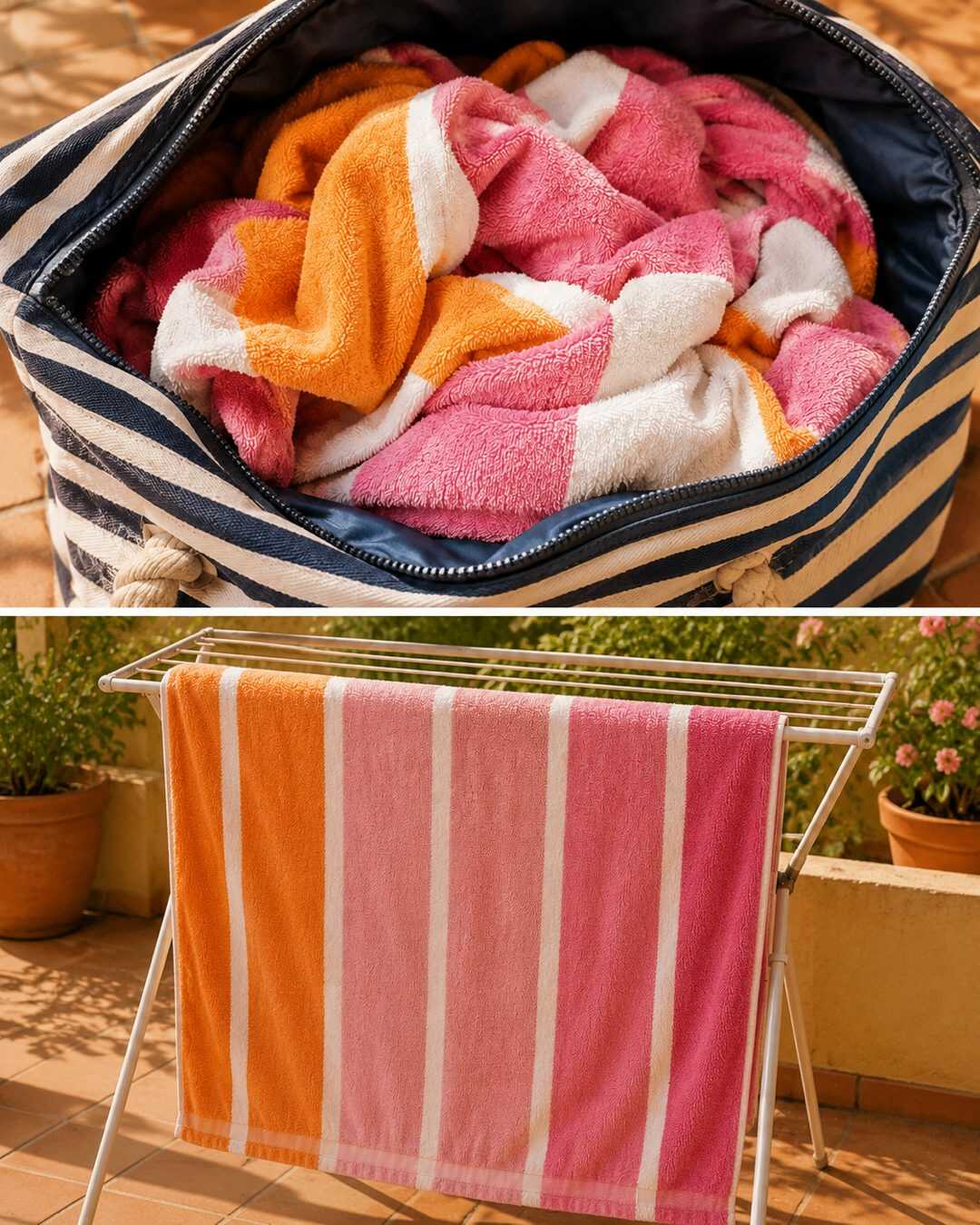 Serviettes de plage qui sentent l’humidité ? Ce geste tout simple empêche les mauvaises odeurs de s’installer