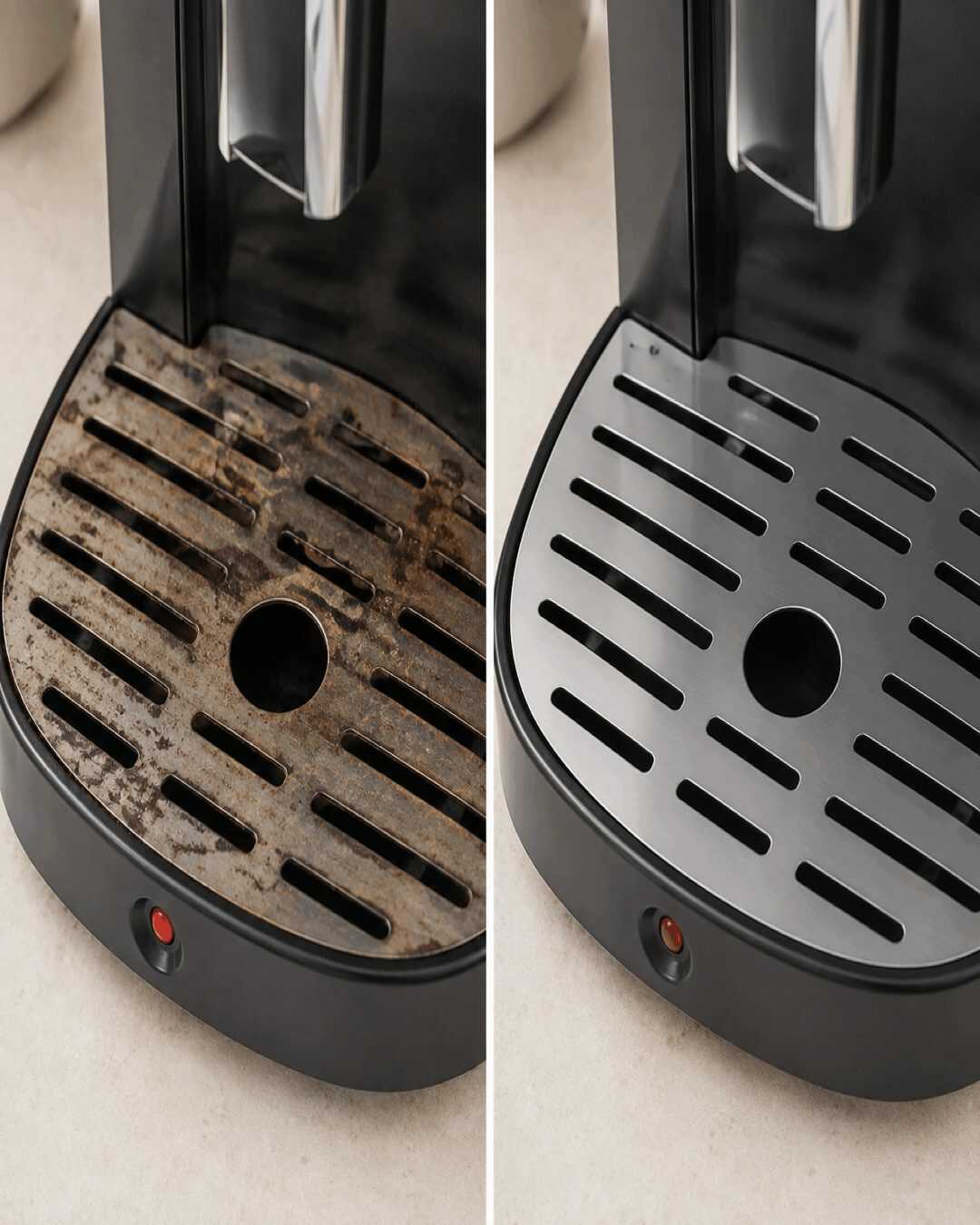 Cette astuce toute simple élimine les résidus séchés et les taches sombres sur les grilles de votre machine à café