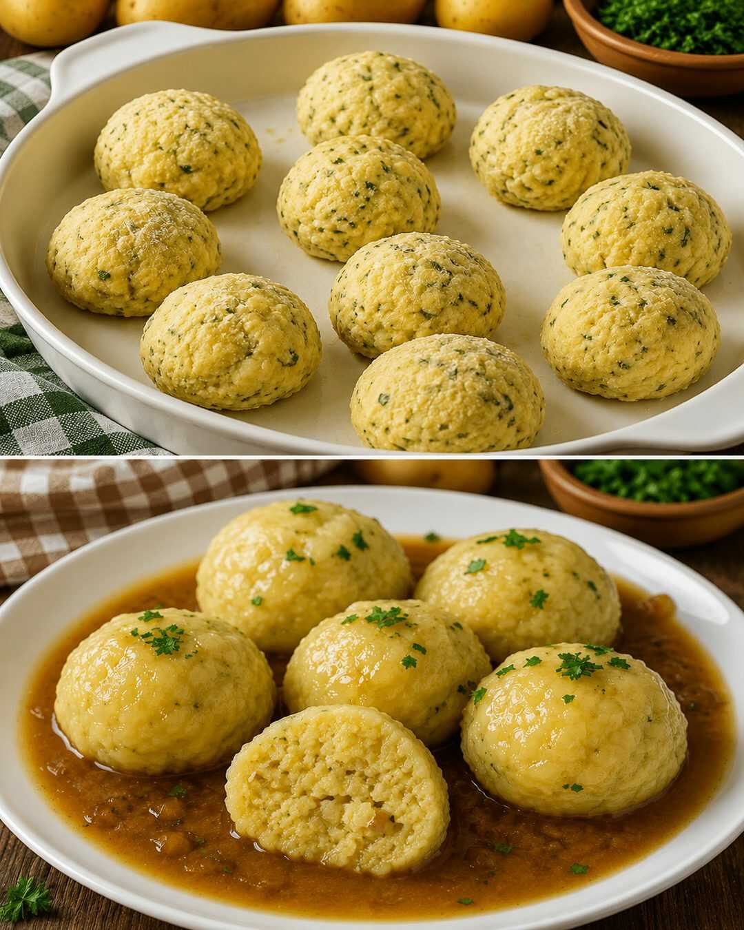 Boulettes de pommes de terre traditionnelles comme chez grand-mère : légères, moelleuses et inratables