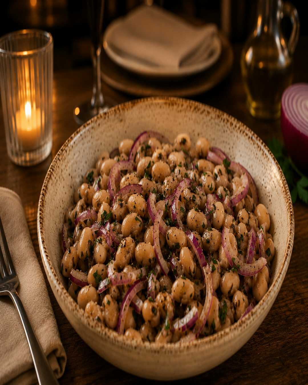 Salade de haricots Zolfini à l’oignon rouge – Tradition toscane