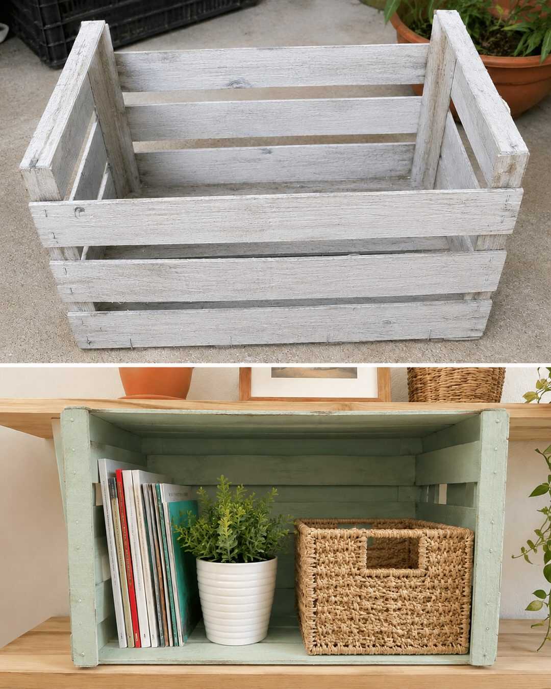 Que faisait-on autrefois des cagettes en bois pour continuer à les utiliser dans la maison ?