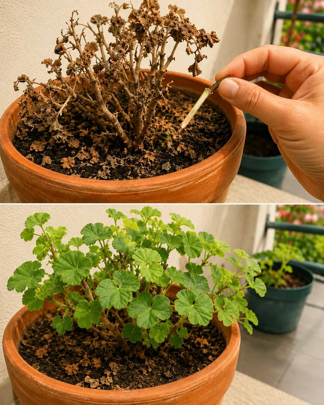Votre plante semble morte après les fortes chaleurs ? Grattez légèrement la tige avant de la jeter