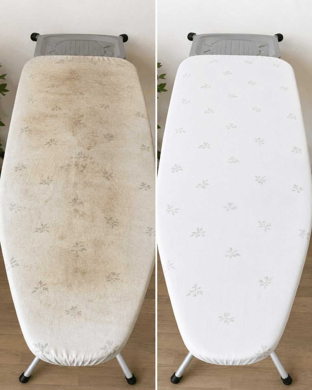 L’astuce pour nettoyer une housse de table à repasser tachée et noircie après des mois d’utilisation