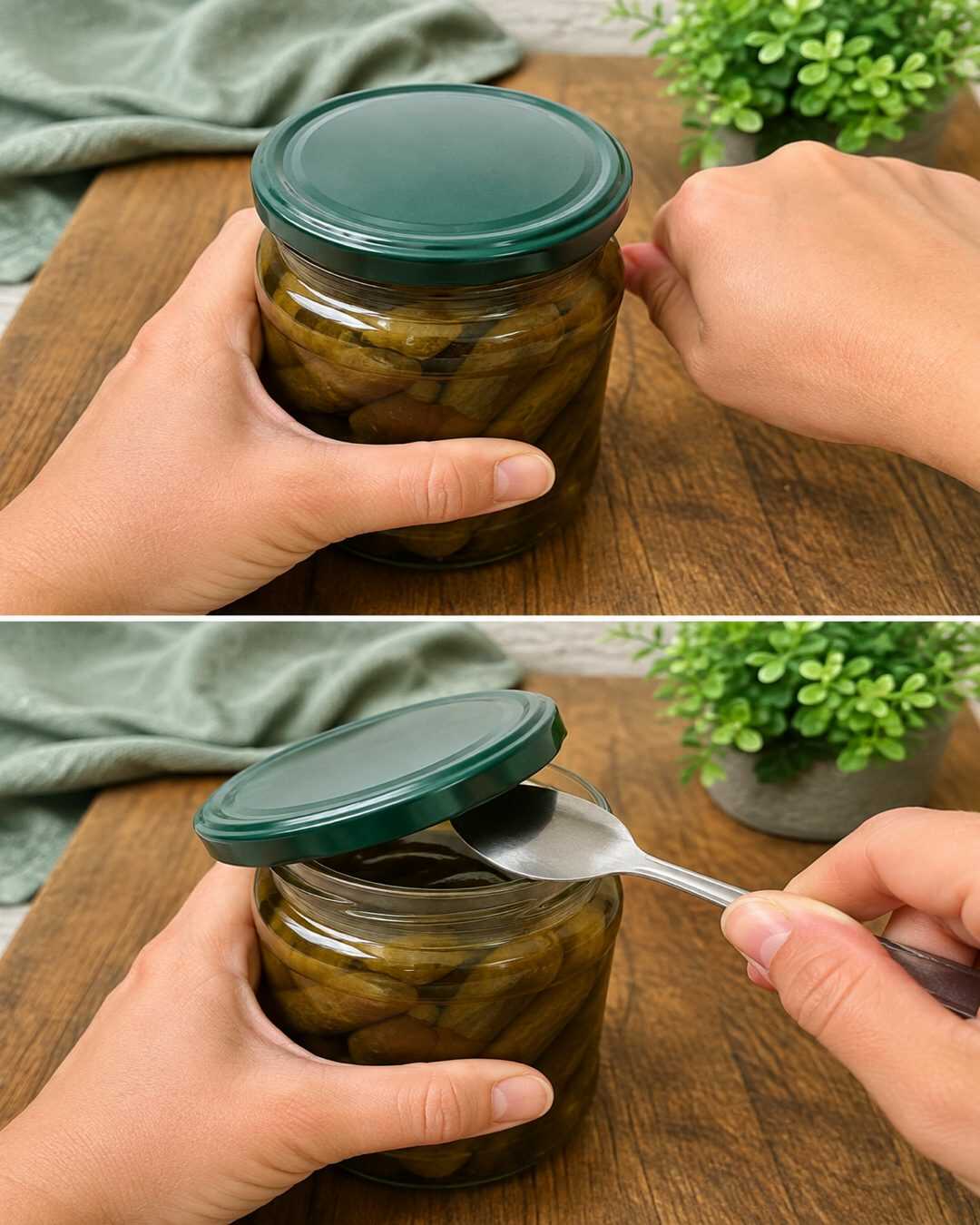 L’astuce de la cuillère pour ouvrir plus facilement un bocal au couvercle bloqué