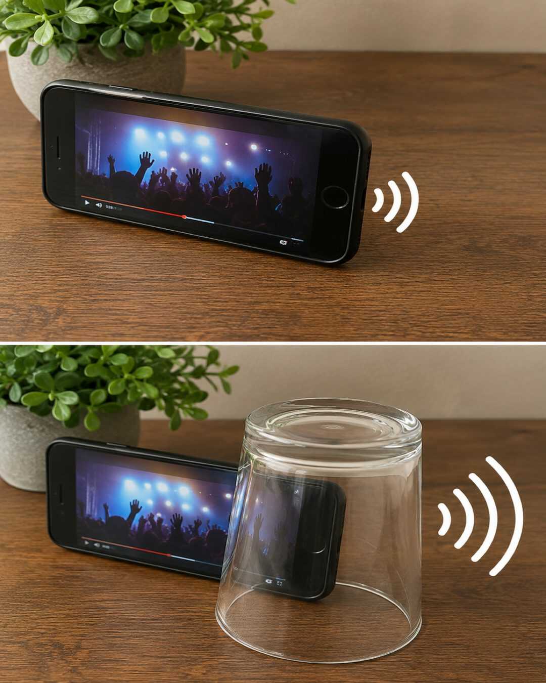 L’astuce du verre pour amplifier le son de votre téléphone sans enceinte