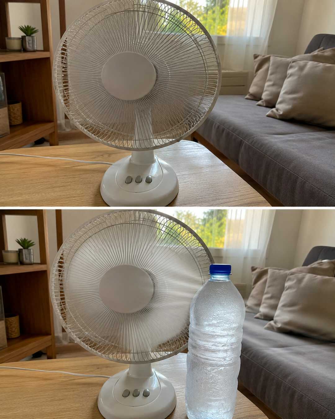 Ventilateur et bouteille d’eau glacée : l’astuce simple pour mieux supporter la chaleur