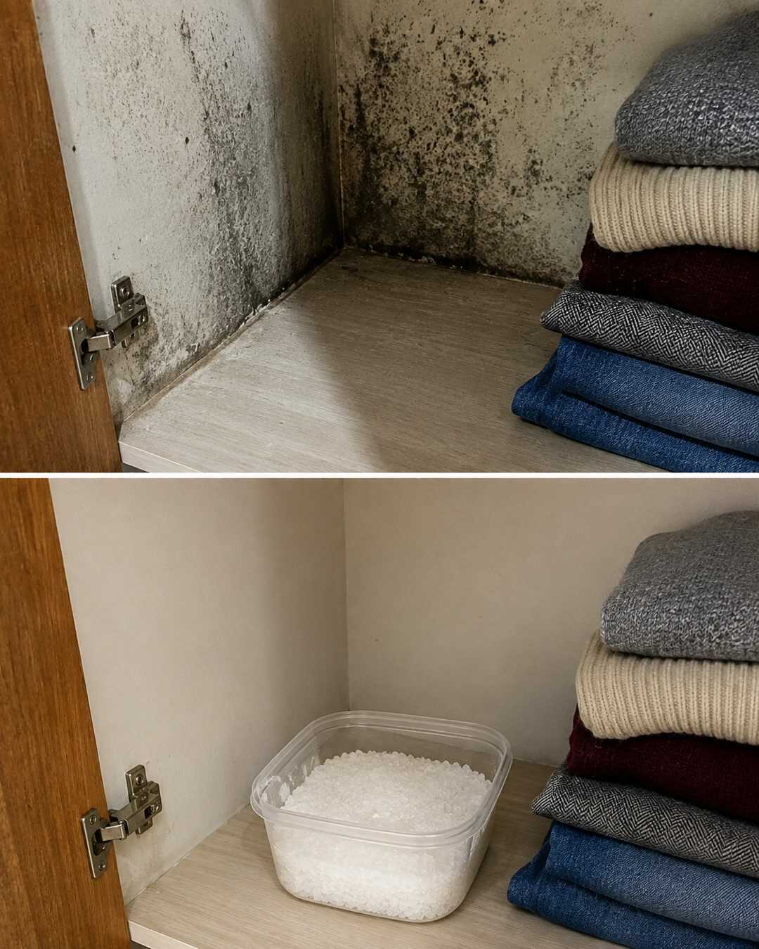 L’astuce du sel pour absorber l’excès d’humidité dans les petits espaces