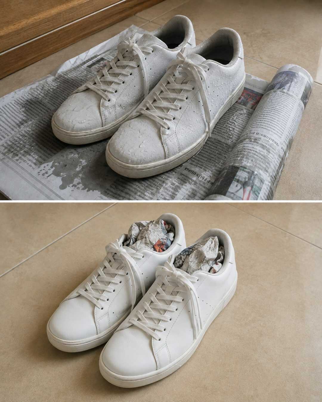 L’astuce du papier journal pour faire sécher plus rapidement des chaussures mouillées