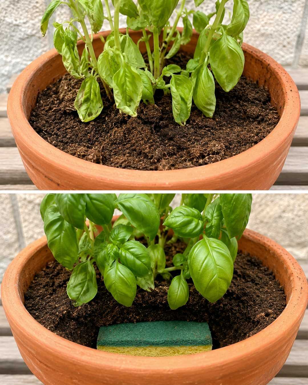 Pourquoi enterrer une éponge au fond d’un pot peut aider vos plantes pendant les fortes chaleurs