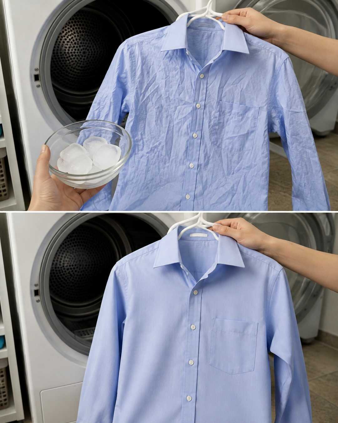 Des glaçons dans le sèche-linge : l’astuce pour défroisser les vêtements sans fer à repasser
