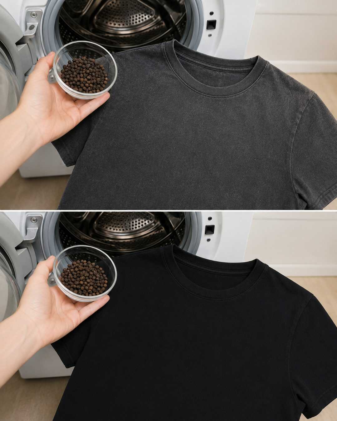 Poivre noir dans la machine à laver : l’astuce pour préserver plus longtemps les vêtements foncés