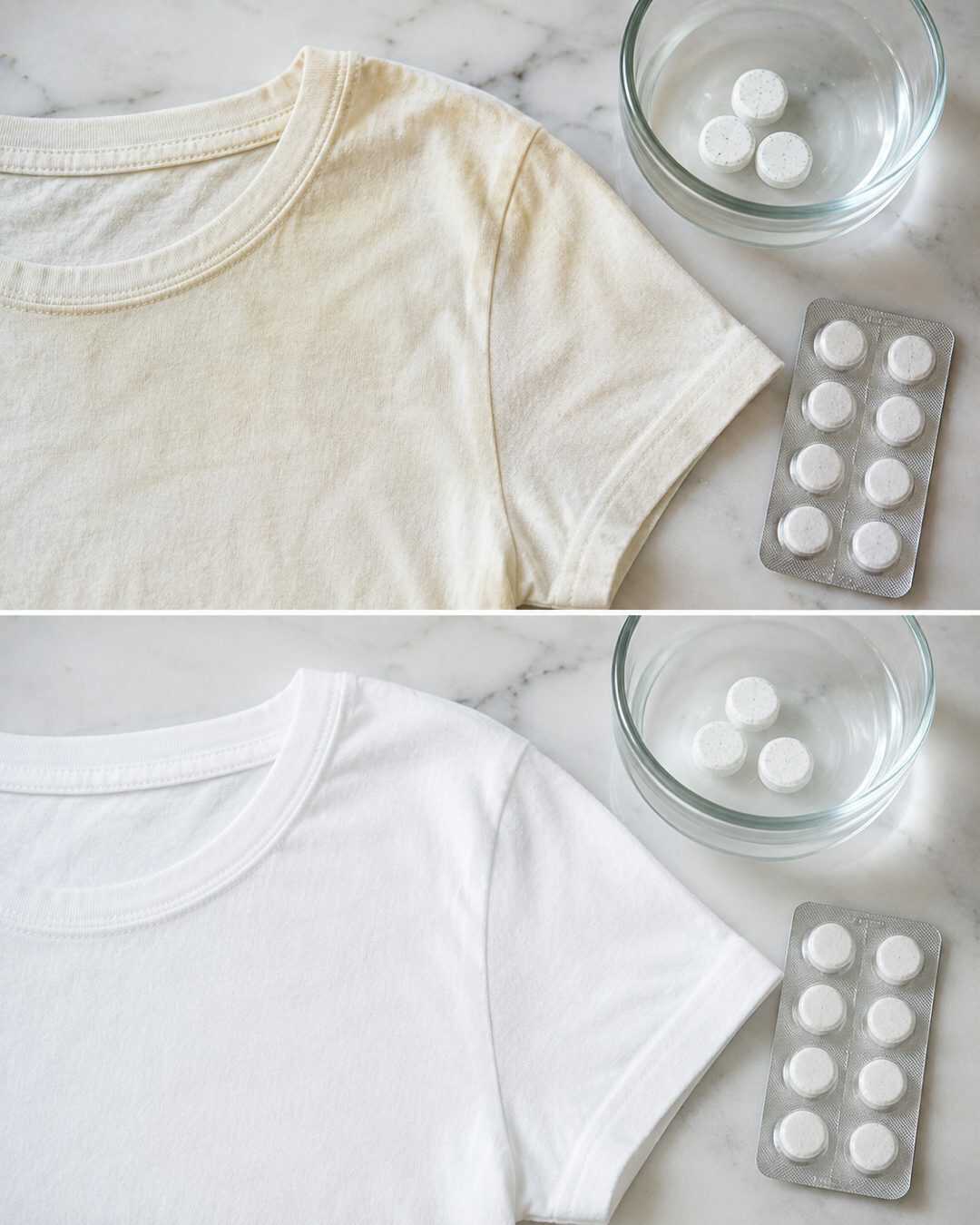 Aspirine pour le linge blanc : l’astuce maison pour raviver les vêtements jaunis