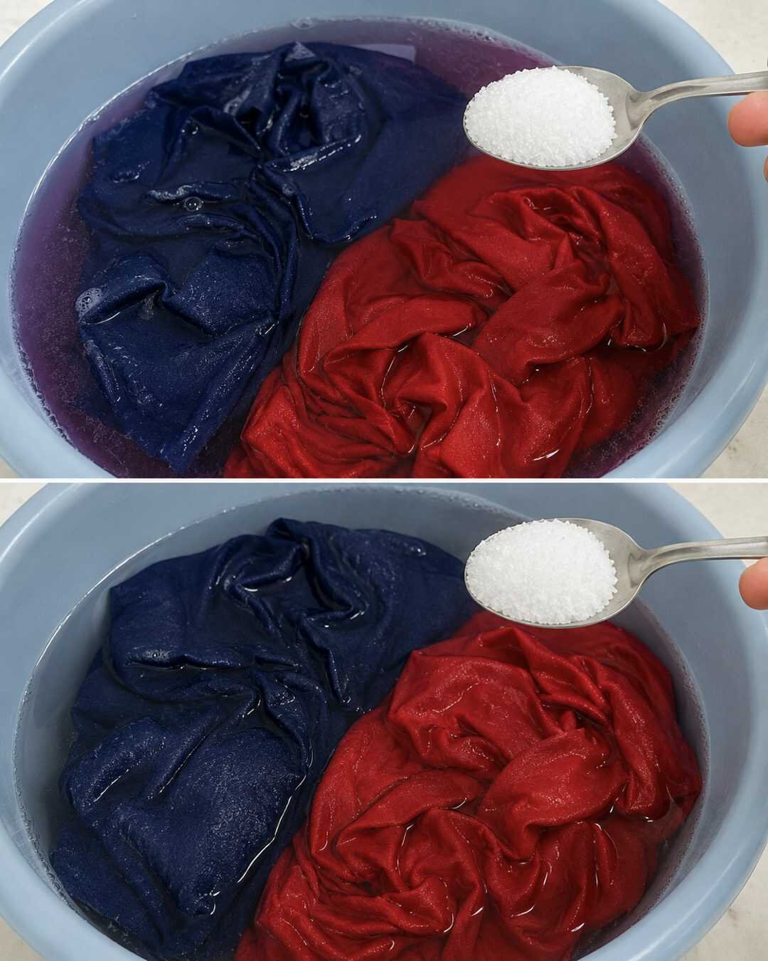 Faire tremper les vêtements neufs dans de l’eau salée : l’astuce pour limiter le dégorgement des couleurs