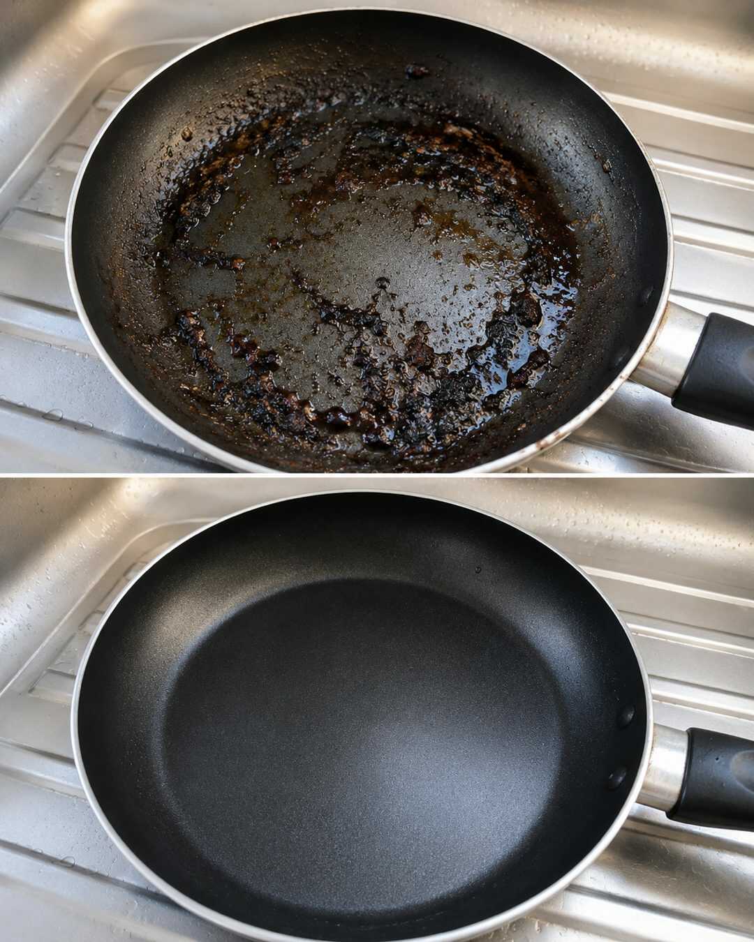 Poêle grasse : l’astuce du marc de café pour faciliter le nettoyage des résidus tenaces