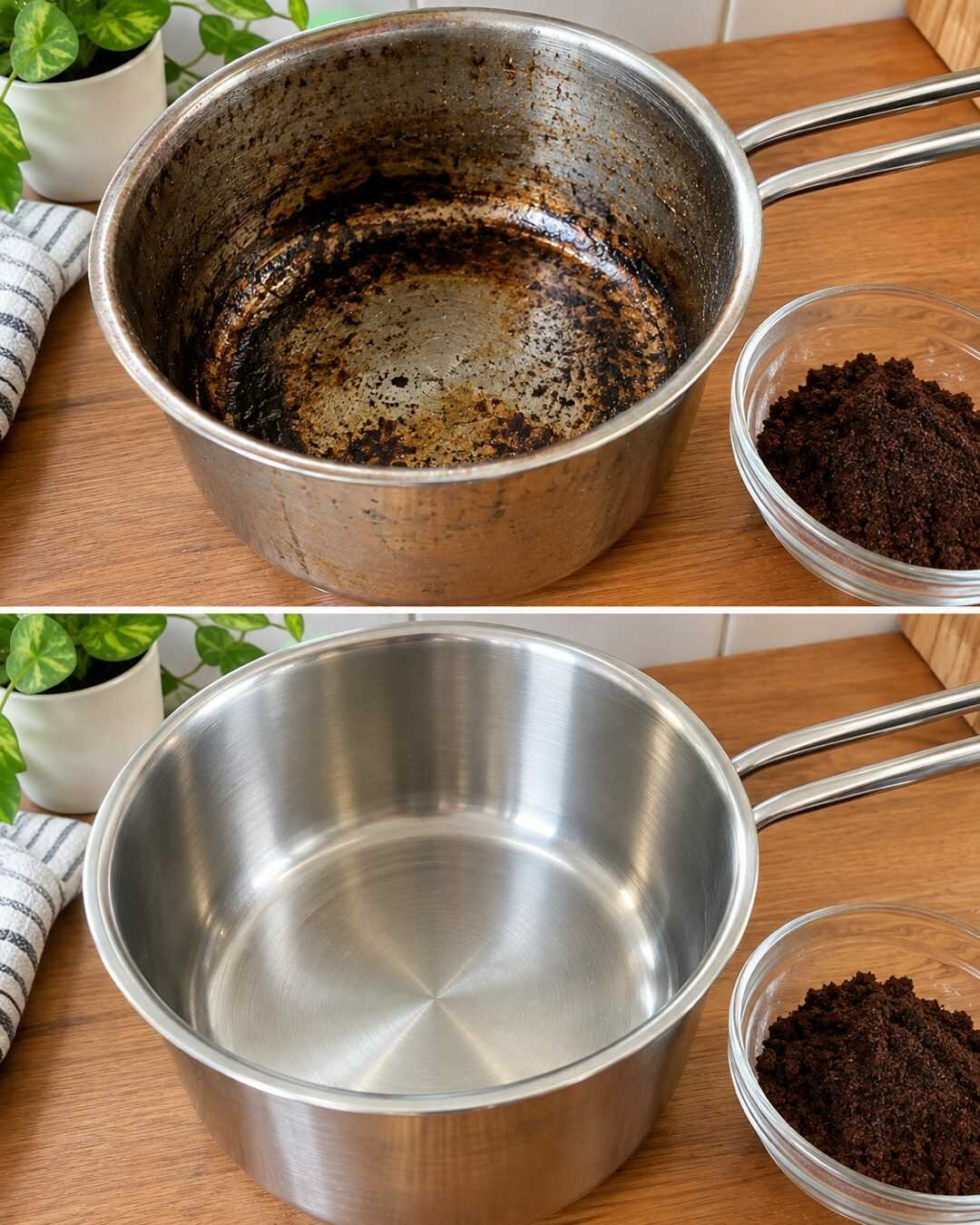 Marc de café pour faire briller casseroles et poêles : une astuce récup’ à connaître