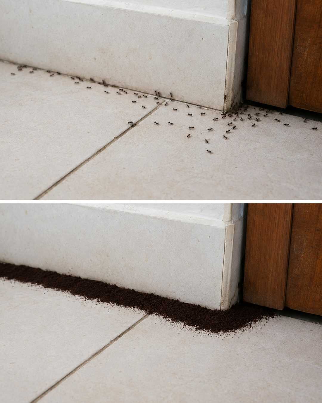 Marc de café contre les fourmis : pourquoi certaines personnes en déposent près des points d’entrée