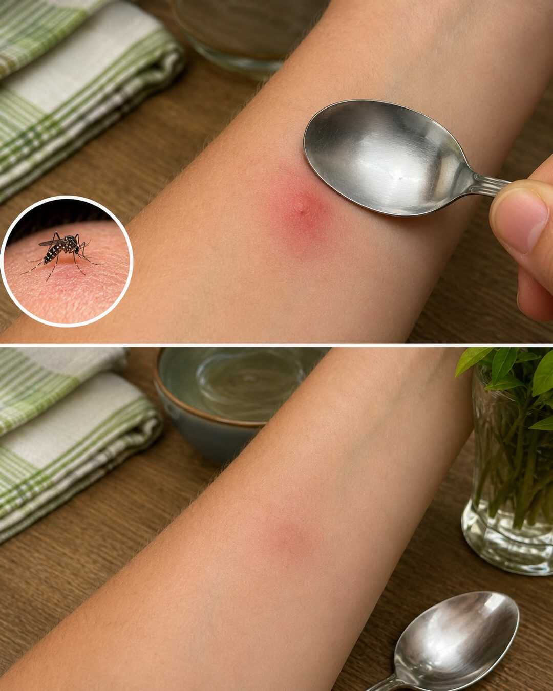 Piqûre d’insecte : l’astuce de la cuillère chaude pour calmer les démangeaisons