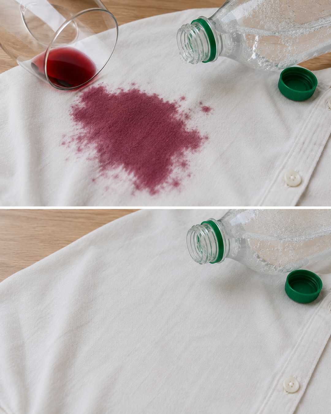Tache de vin rouge : l’astuce de l’eau gazeuse pour la faire disparaître du tissu