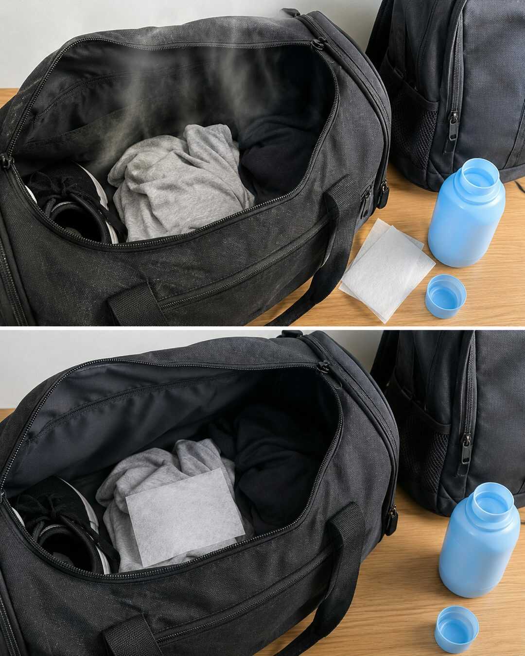 Sacs de sport et sacs à dos : l’astuce de l’assouplissant pour neutraliser les mauvaises odeurs