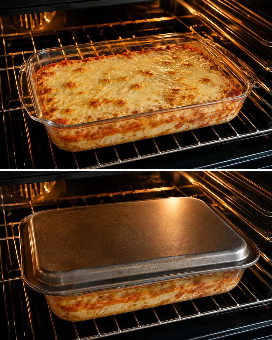 Plat sans couvercle : l’astuce de la plaque de cuisson pour le couvrir au four